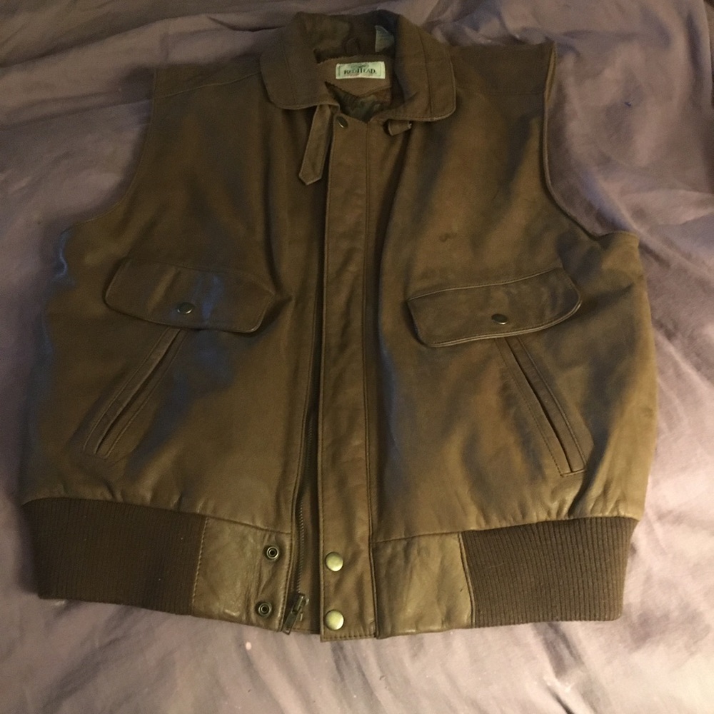 Redhead Leather Vest Mens Size Large